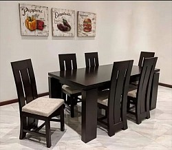 LUXURY 6 SEATER BROWN DINNING SET