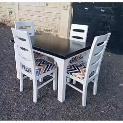 LUXURY 4SEATER WHITE RECTANGULAR  DINNING SET
